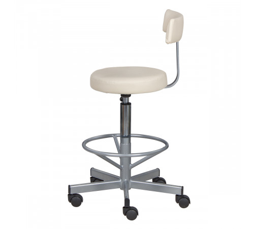 Стул мастера МД-9017 высокий, хром с опорой для ног