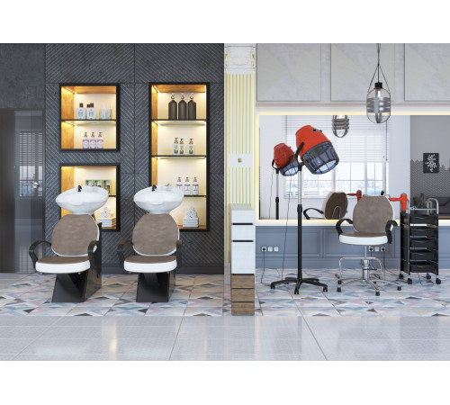 Кресло парикмахерское СОЛО Модерн гидравлика хром