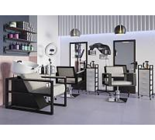 Парикмахерская мойка Дуглас на белом каркасе