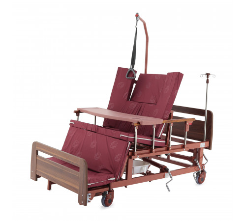 Кровать механическая Е-45А (ММ-5128Н-01/5124Д-01) с боковым переворачиванием, туалетным устройством и функцией «кардиокресло»