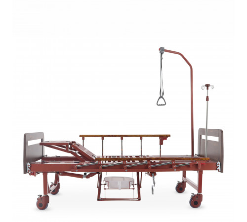 Кровать механическая YG-5 (ММ-5124Д-01) с боковым переворачиванием, туалетным устройством и функцией «кардиокресло»