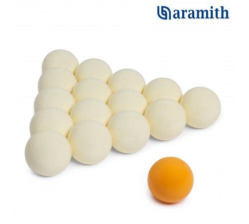 Шары Aramith Premier Pyramid без номеров Ø68 мм Желтый биток