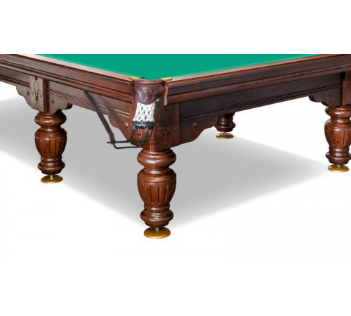 Бильярдный стол для пирамиды "Онега" (орех-пекан, 12 футов, 8 ног, 25мм камень, борт ясень)