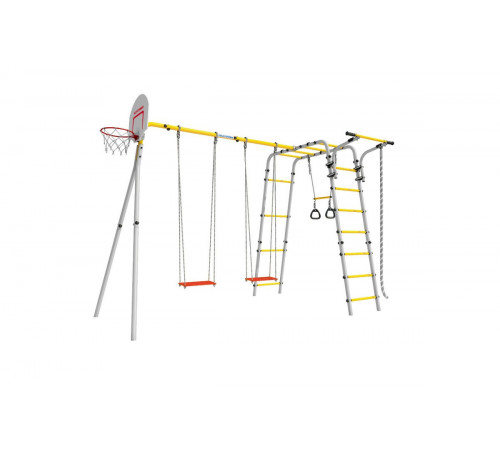 Детский спортивный комплекс для дачи ROMANA Акробат - 2 (желтый/серый)