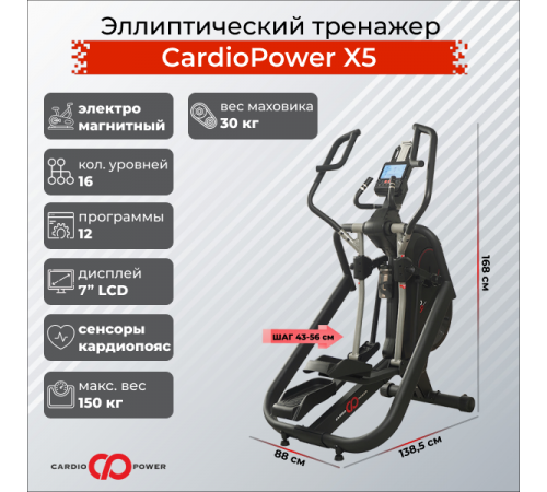 Эллиптический тренажер CardioPower X5