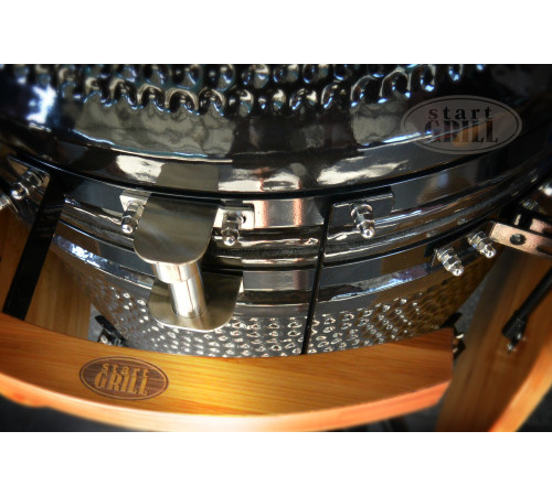 Керамический гриль-барбекю 22 дюйма (черный) (57см)