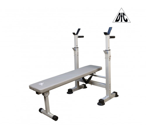 Скамья со стойками под штангу DFC складная DKF01