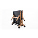 Теннисный стол складной для помещений "RASSON PREMIUM T03 Indoor" (274 х 152,5 х 76 см, натуральный дуб) с сеткой