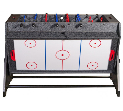 Стол-трансформер «Vortex 3-in-1» (3 игры: аэрохоккей, футбол, бильярд, 127 х 78.7 х 86.4 см, серый)