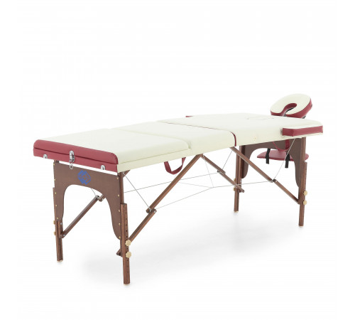Массажный стол складной деревянный  JF-AY01 3-х секционный (темная рама)