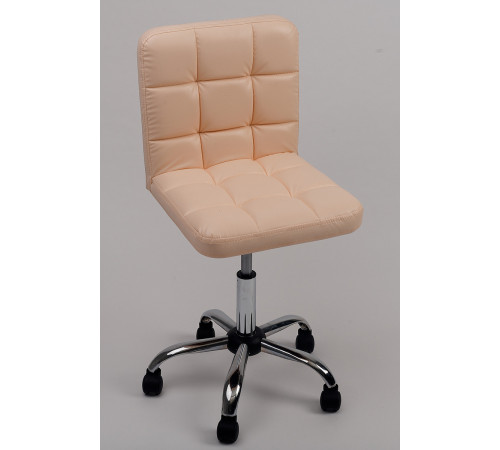 Стул мастера со спинкой хром на колесах Ирис