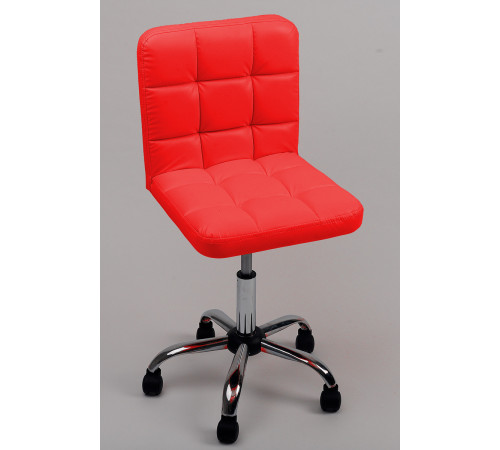 Стул мастера со спинкой хром на колесах Ирис