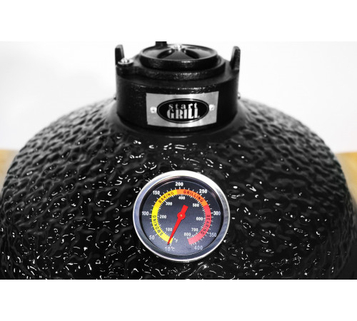 Керамический гриль-барбекю 16 дюймов (черный) (39,8 см)